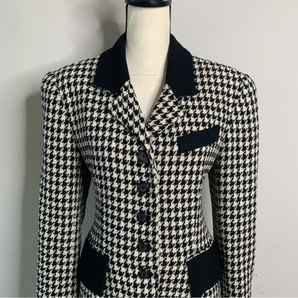 Gruppo Americano Vintage Houndstooth Single Breasted Blazer - Picture 7 of 16